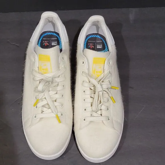Adidas Pharrel Williams Stan Smith Tennis Ball Shoes Mens 12 White Fuzzy Sneaker