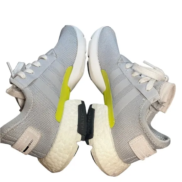 ADIDAS POD 3.1 boost gray neon yellow running sneakers tennis shoes men 6.5