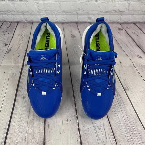 Adidas PureHustle TPU Royal Blue White Softball Cleats Women's Size 5 (FV9044)