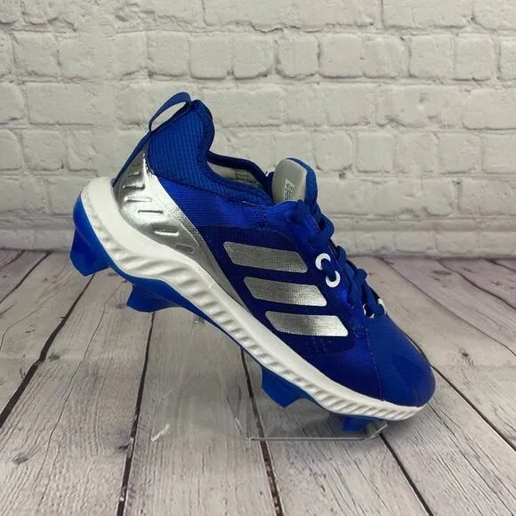 Adidas PureHustle TPU Royal Blue White Softball Cleats Women's Size 5 (FV9044)
