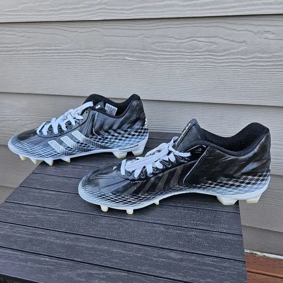 ADIDAS Quickframe Crazyquick Football Cleats Shoes Black White G98782 Men's 11