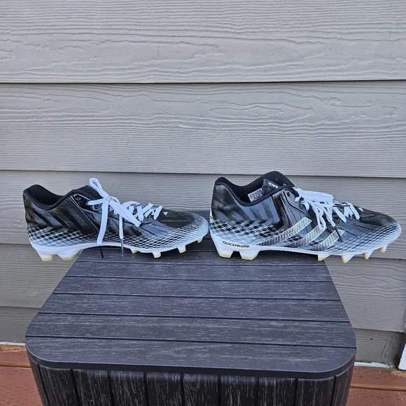 ADIDAS Quickframe Crazyquick Football Cleats Shoes Black White G98782 Men's 11