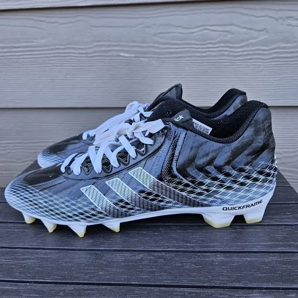 ADIDAS Quickframe Crazyquick Football Cleats Shoes Black White G98782 Men's 11