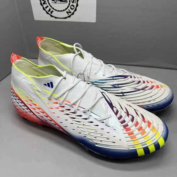 Adidas Rare Predator Edge.1 L SG GW1021 White Soccer Cleats Shoes Men Sz 11 NEW
