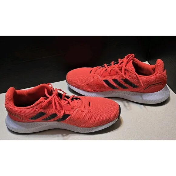 ADIDAS RUN FALCON 2.0 RUNNING LACE-UP MEN'S SHOES 2021 SOLAR RED SIZE 11.5, NEW