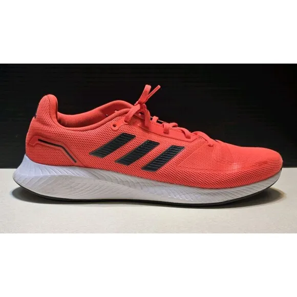 Adidas Run Falcon 2.0 Running Lace up Men's Shoes Size 11.5, 2021 Solar Red, NEW