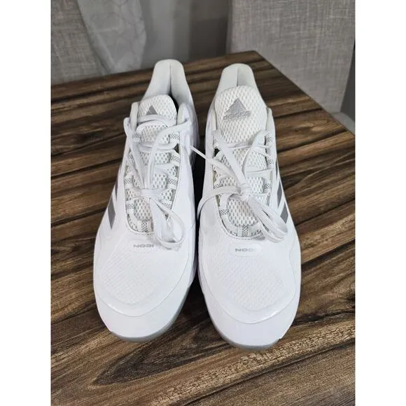 Adidas S23882 Icon 7 Low Molded White TPU Baseball Cleats Mens Size 11.5