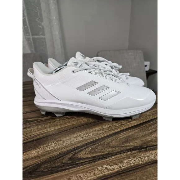 Adidas S23882 Icon 7 Low Molded White TPU Baseball Cleats Mens Size 11.5