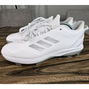 Adidas S23882 Icon 7 Low Molded White TPU Baseball Cleats Mens Size 11.5