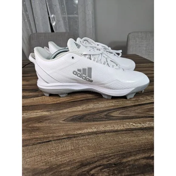 Adidas S23882 Icon 7 Low Molded White TPU Baseball Cleats Mens Size 11.5