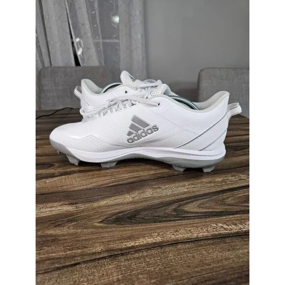 Adidas S23882 Icon 7 Low Molded White TPU Baseball Cleats Mens Size 11.5