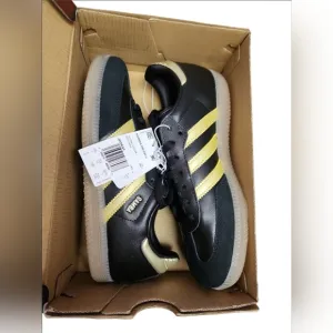 Adidas SAMBA Messi J Shoes Black/Gold LIMITED EDITION Youth Size 6 NWBT