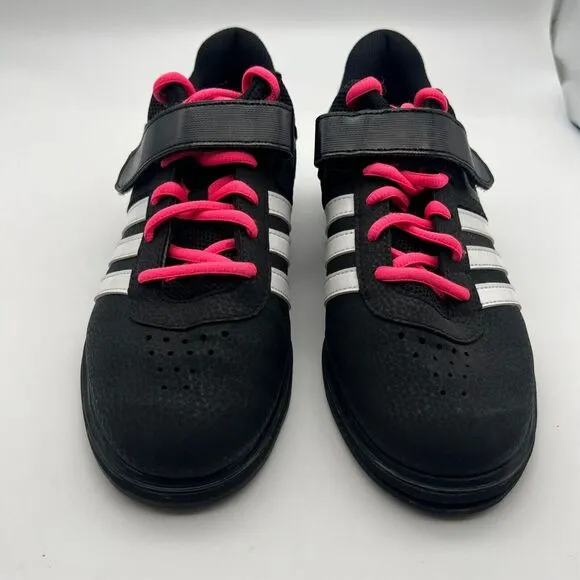 Adidas Shoes Mens Sz 7.5 Powerlift 2.0 Weightlifting Gym‎ Training Black Lace Up