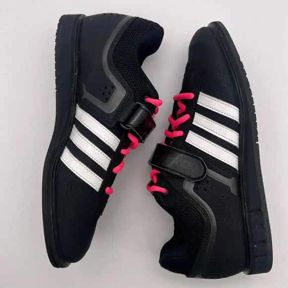 Adidas Shoes Mens Sz 7.5 Powerlift 2.0 Weightlifting Gym‎ Training Black Lace Up
