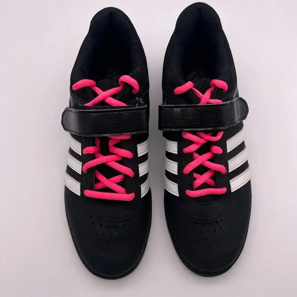 Adidas Shoes Mens Sz 7.5 Powerlift 2.0 Weightlifting Gym‎ Training Black Lace Up