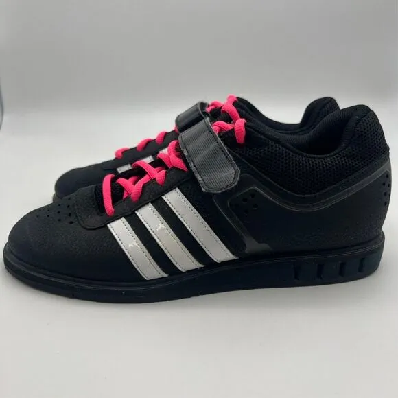 Adidas Shoes Mens Sz 7.5 Powerlift 2.0 Weightlifting Gym‎ Training Black Lace Up