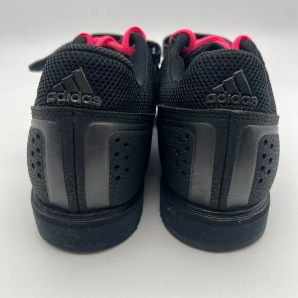 Adidas Shoes Mens Sz 7.5 Powerlift 2.0 Weightlifting Gym‎ Training Black Lace Up