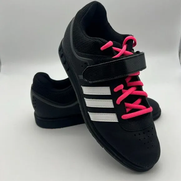 Adidas Shoes Mens Sz 7.5 Powerlift 2.0 Weightlifting Gym‎ Training Black Lace Up