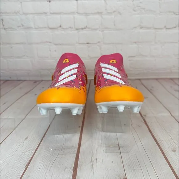 Adidas Simpsons X Freak Spark J 'Donut' Orange Football Cleats Size 6 (HR1576)