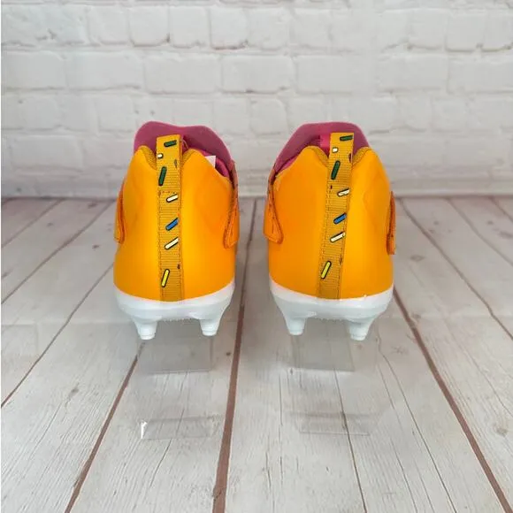 Adidas Simpsons X Freak Spark J 'Donut' Orange Football Cleats Size 6 (HR1576)