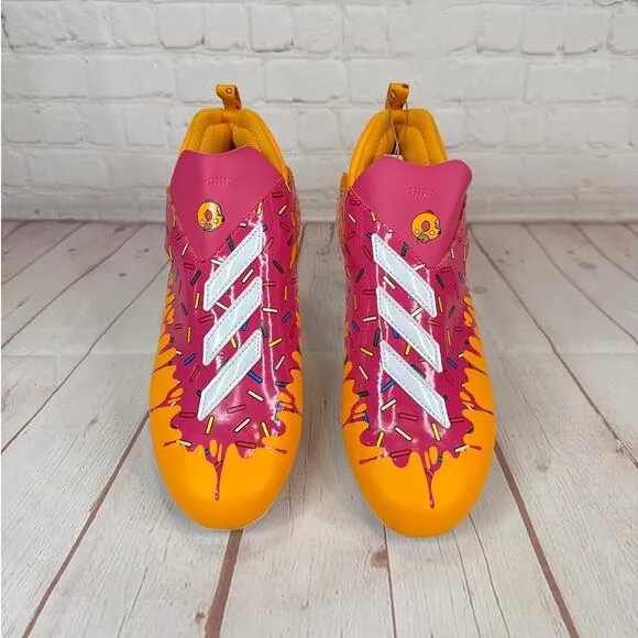Adidas Simpsons X Freak Spark J 'Donut' Orange Football Cleats Size 6 (HR1576)