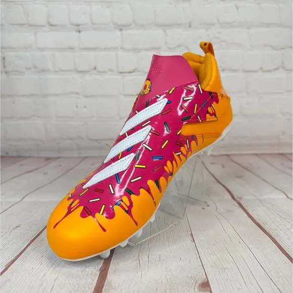 Adidas Simpsons X Freak Spark J 'Donut' Orange Football Cleats Size 6 (HR1576)