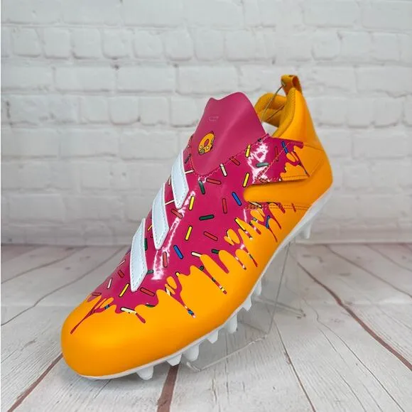 Adidas Simpsons X Freak Spark J 'Donut' Orange Football Cleats Size 6 (HR1576)