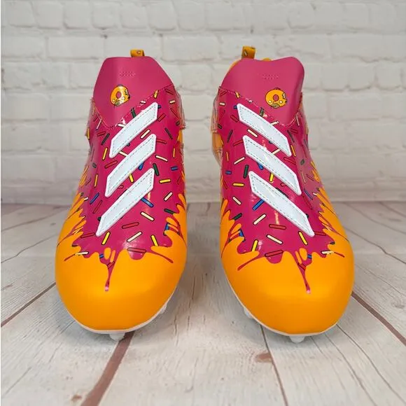 Adidas Simpsons X Freak Spark J 'Donut' Orange Football Cleats Size 6 (HR1576)