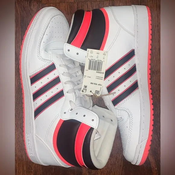 Adidas size 10.5 top ten hi