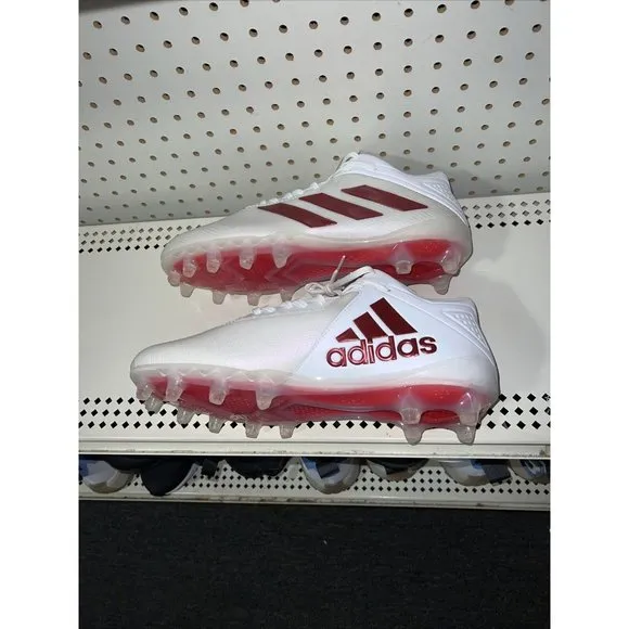 Adidas SM Freak Mid Mens Football Cleats Size 13 White Red FX1308