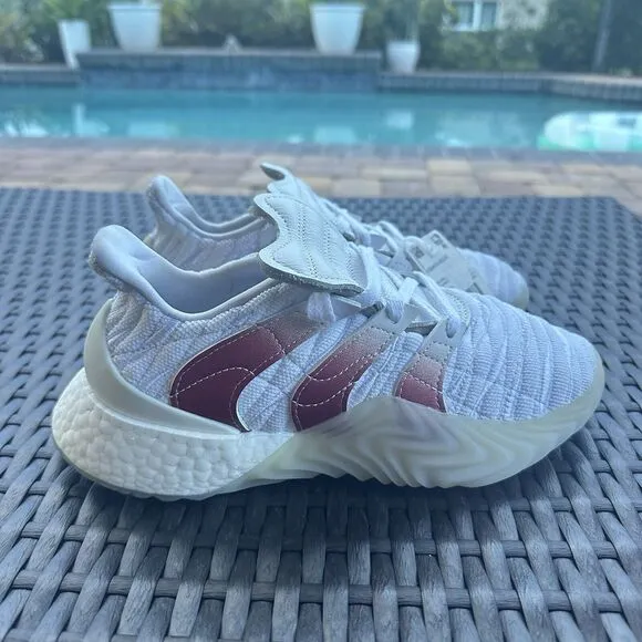 Adidas Sobakov 2.0 White Scarlet Men's Athletic Shoes EE5631 Size 6