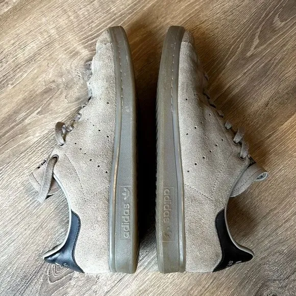 Adidas Stan Smith Gray Charcoal Suede Tennis Shoes Mens 11.5 UK 11 EU‎ 46