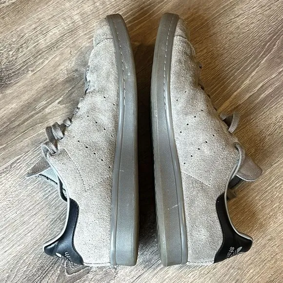Adidas Stan Smith Gray Charcoal Suede Tennis Shoes Mens 11.5 UK 11 EU‎ 46
