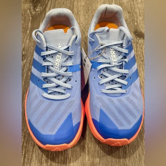 Adidas TERREX Speed Ultra Running Sneakers/ Shoes, Women’s Blue and Coral Fusion