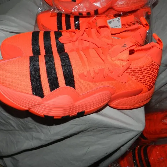 Adidas Trae Young 2 Low 5.5 Neon Orange Athletic Shoes NWT🆕 Fast💨⚡🚚
