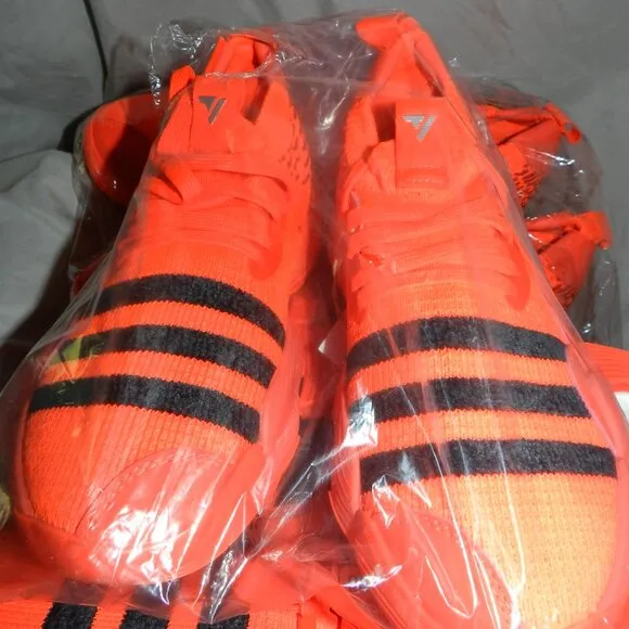Adidas Trae Young 2 Low Men Size Neon Orange Black Basketball Shoes🆕