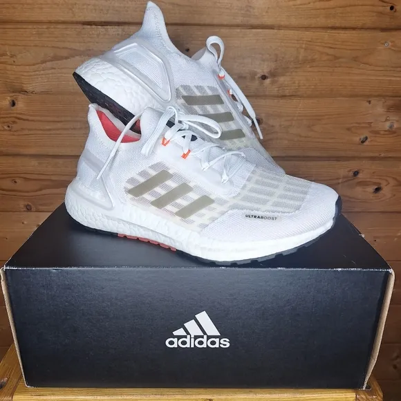Adidas UltraBoost Summer.Rdy White Solar Red  Athletic Shoes Size 5.5 =7 Women's