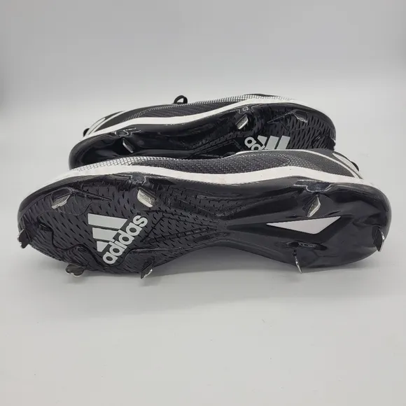 Adidas White Icon 6 Bounce Baseball Cleats Men's 14 Shoes Black White NEW