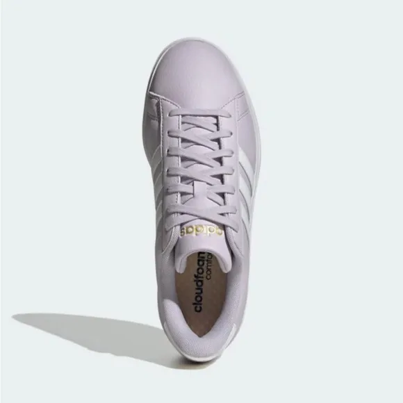 Adidas Women's Grand Court Cloudfoam Lifestyle Comfort Shoes Lavender Sz 8