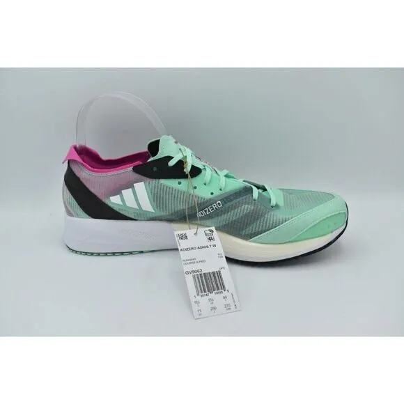 Adidas Womens Size 11 Adizero Adios 7 Mint Silver Road Running Shoes Sneakers