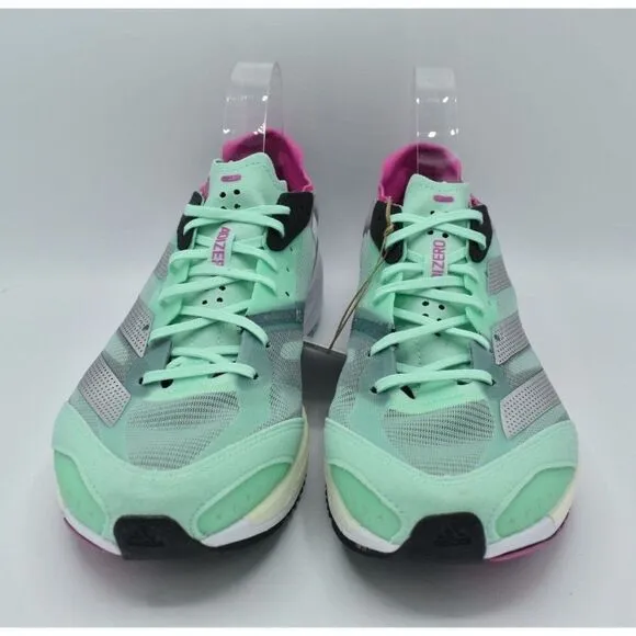 Adidas Womens Size 11 Adizero Adios 7 Mint Silver Road Running Shoes Sneakers