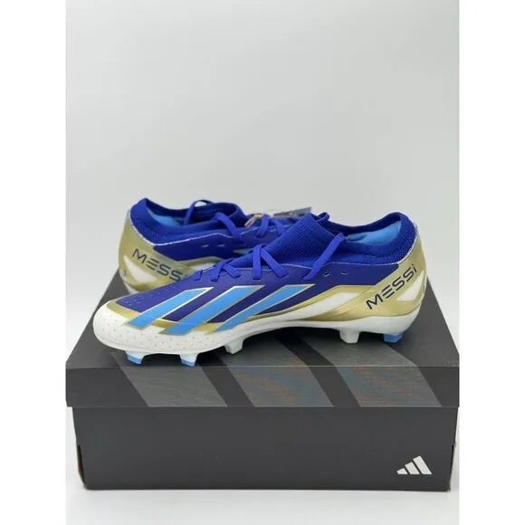 Adidas X Crazyfast League FG Messi Soccer Cleats Shoes Blue ID0712 Mens Size 9.5