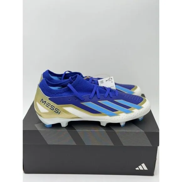 Adidas X Crazyfast League FG Messi Soccer Cleats Shoes Blue ID0712 Mens Size 9.5
