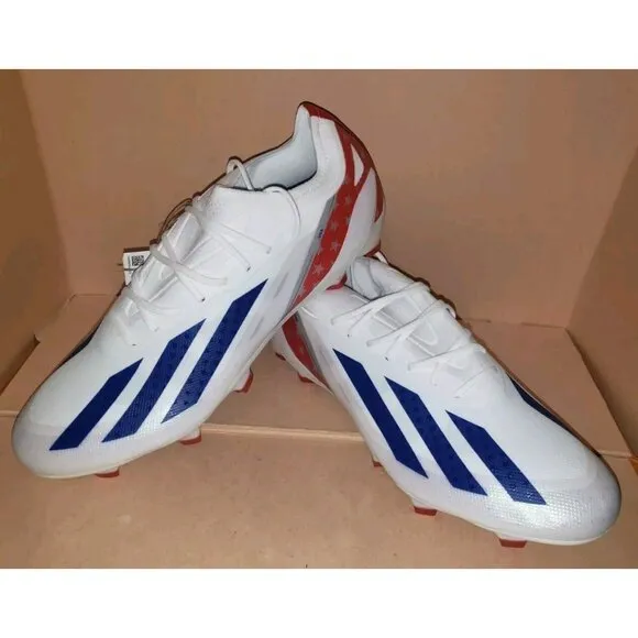 Adidas X Crazyfast USA FG IG0664 White Soccer Cleats Men's 10.5 NWOB