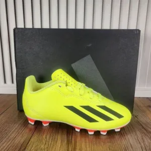 Adidas X Crazyfast Club FxG Kids Size 11K Yellow Black Soccer Cleats IF0717 NEW