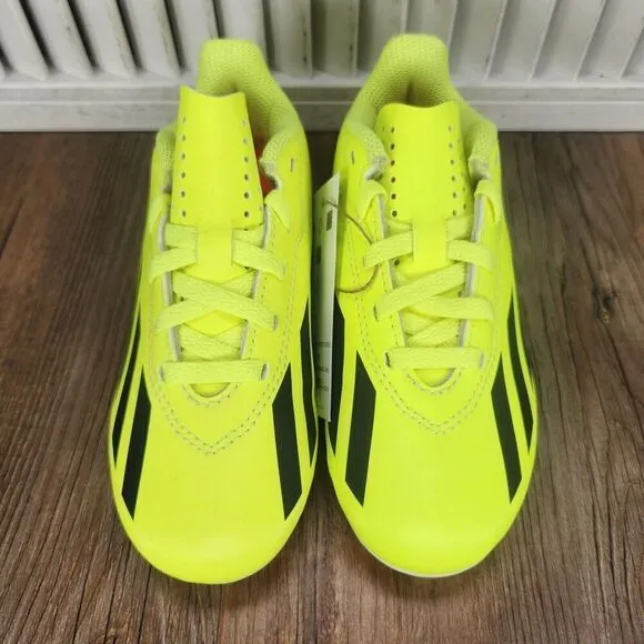 Adidas X Crazyfast Club FxG Kids Size 11K Yellow Black Soccer Cleats IF0717 NEW