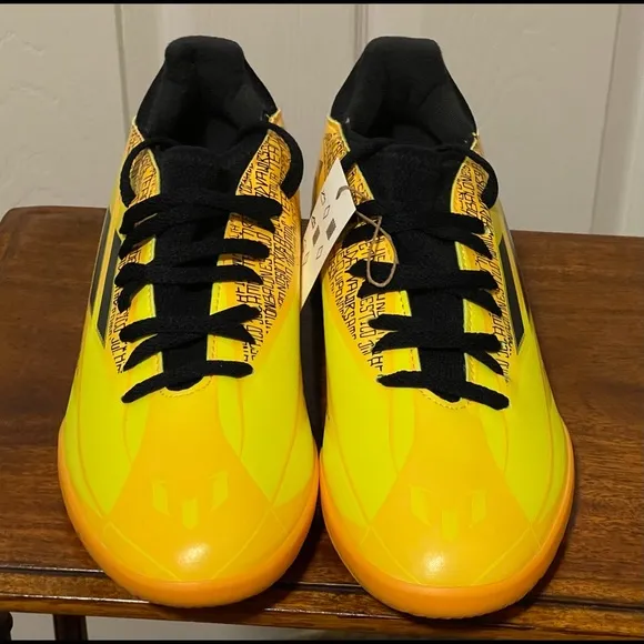 Adidas X SPEEDFLOW MESSI.3 Indoor Soccer Shoes Solar Gold GW7422 Yth Sz 5.5 NEW