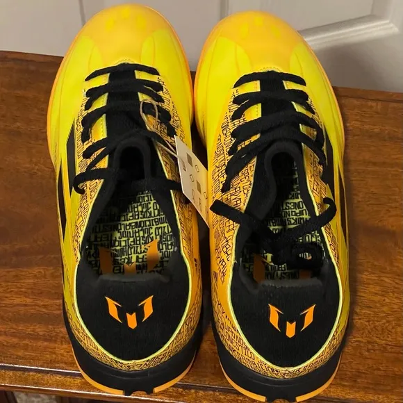 Adidas X SPEEDFLOW MESSI.3 Indoor Soccer Shoes Solar Gold GW7422 Yth Sz 5.5 NEW