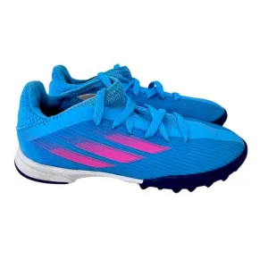 Adidas X Speedflow.3 Turf Football Shoes Youth Size 11 Blue Logo Low Top Lace Up
