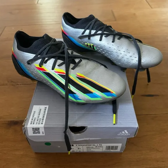 Adidas X SpeedPortal.1 FG Soccer / Futbol Firm Ground Cleats in Silver